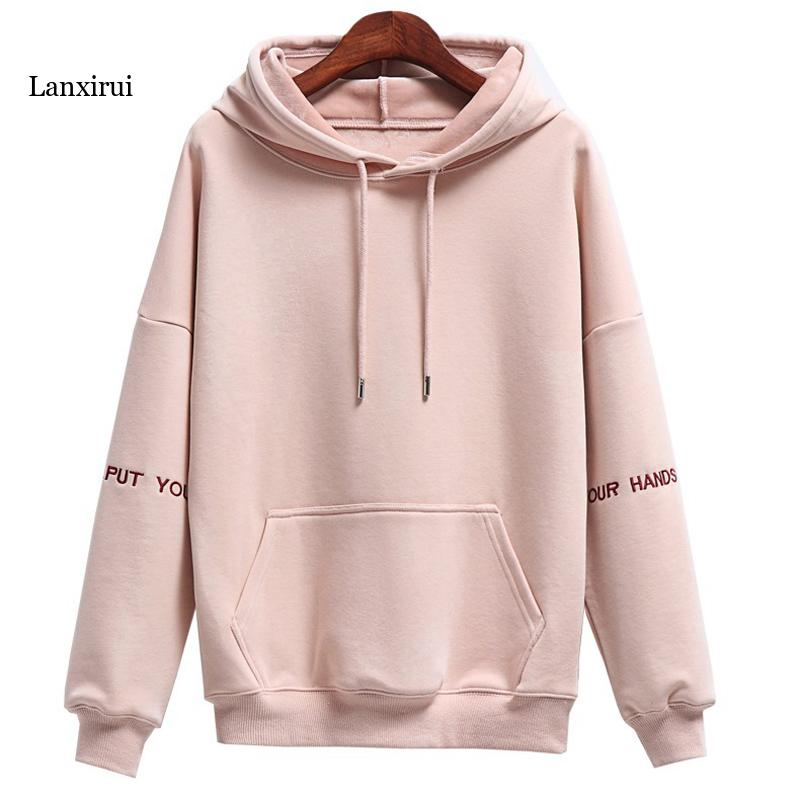 Women’s Embroidered Velvet Hoodie – Casual Soft Pullover Top