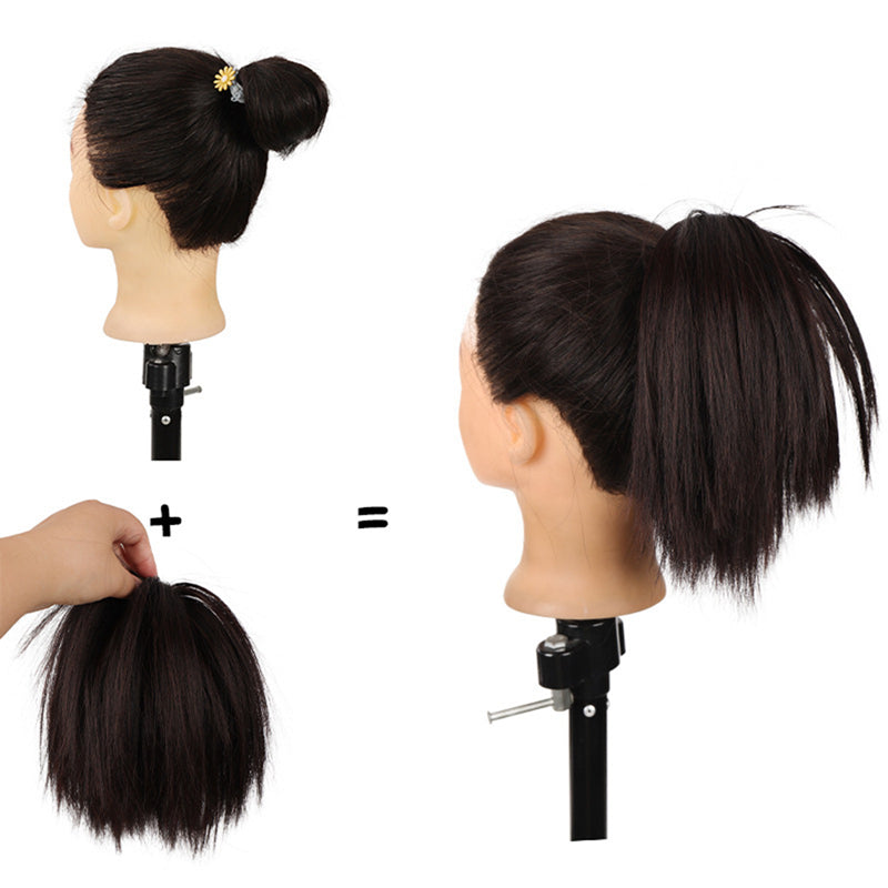 Fashion Ponytail Elastic Hair Tie & Bun Extension – Curly Hairpiece for Women