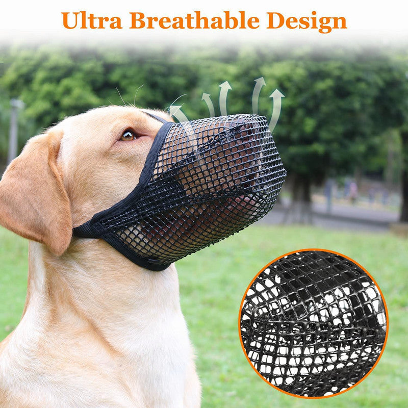 Breathable Dog Muzzle – Lightweight Adjustable Mouth Cover for Small to Large Dogs