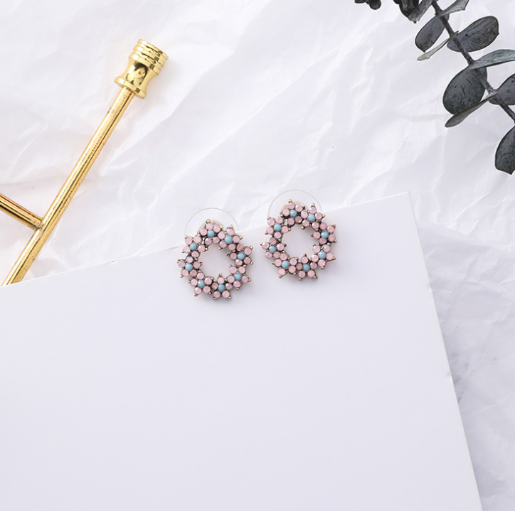 Floral Water Drop Earrings for Women – Elegant Flower Dangle Jewelry