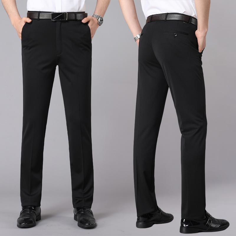 Men’s Fleece-Lined Business Casual Pants – Warm Winter Trousers