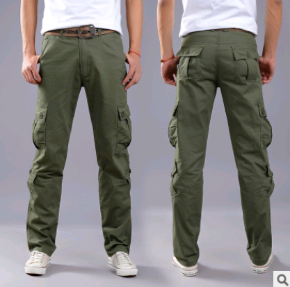 Men’s Multi-Pocket Military Cargo Pants – Casual Utility Trousers