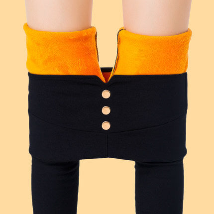 Women’s Fleece-Lined High-Waist Black Skinny Pants – Warm Stretch Pencil Leggings, S–3XL
