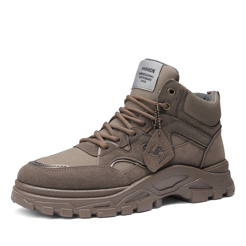 Men’s Retro High-Top Thick-Sole Boots – Fall & Winter Footwear