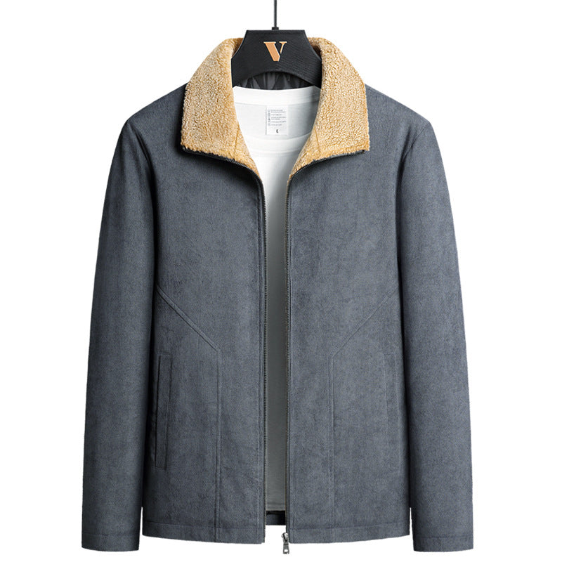 Men’s Corduroy Jacket with Thick Cotton Lining