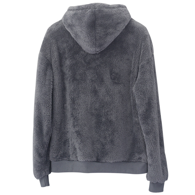 Men’s Velvet Hooded Plush Sweatshirt – Warm Casual Winter Sweater, 6 Colors, S–3XL