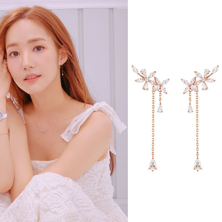 Flower Stud & Dangle Earrings Set – Elegant Floral Jewelry for Women