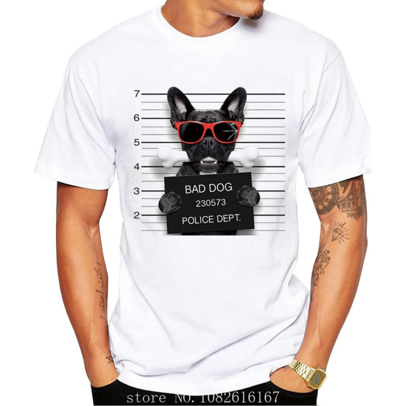 Men’s French Bulldog Graphic T-Shirt – Breathable Casual Dog Lover Tee, S–5XL