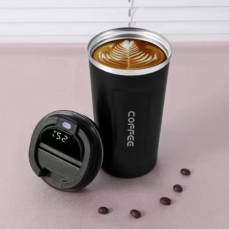 Smart Stainless Steel Insulated Cup – 304 Steel Temperature Display Travel Mug