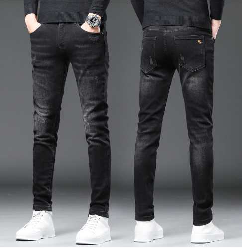 Men’s Korean Casual Stretch Trousers – Slim-Fit Everyday Pants – USA