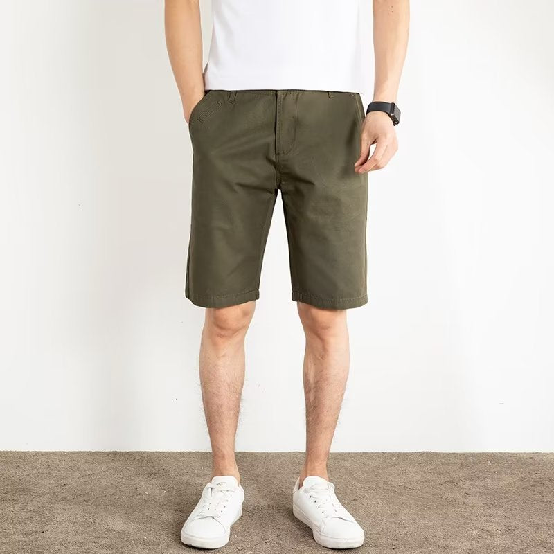 Men’s Casual Loose Cropped Pants – Elastic Waist Summer Capri Pants