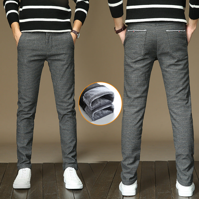 Men’s Thickened Fleece Pants – Warm Winter Casual Trousers