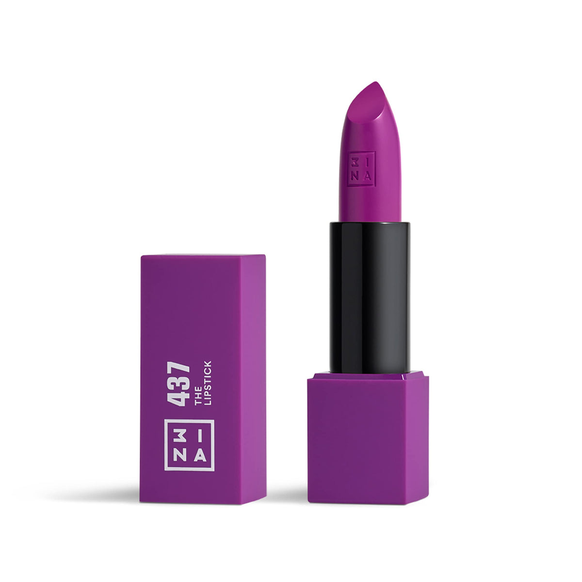3INA Vegan Lipstick – 5-Hour Matte Purple with Magnetic Cap