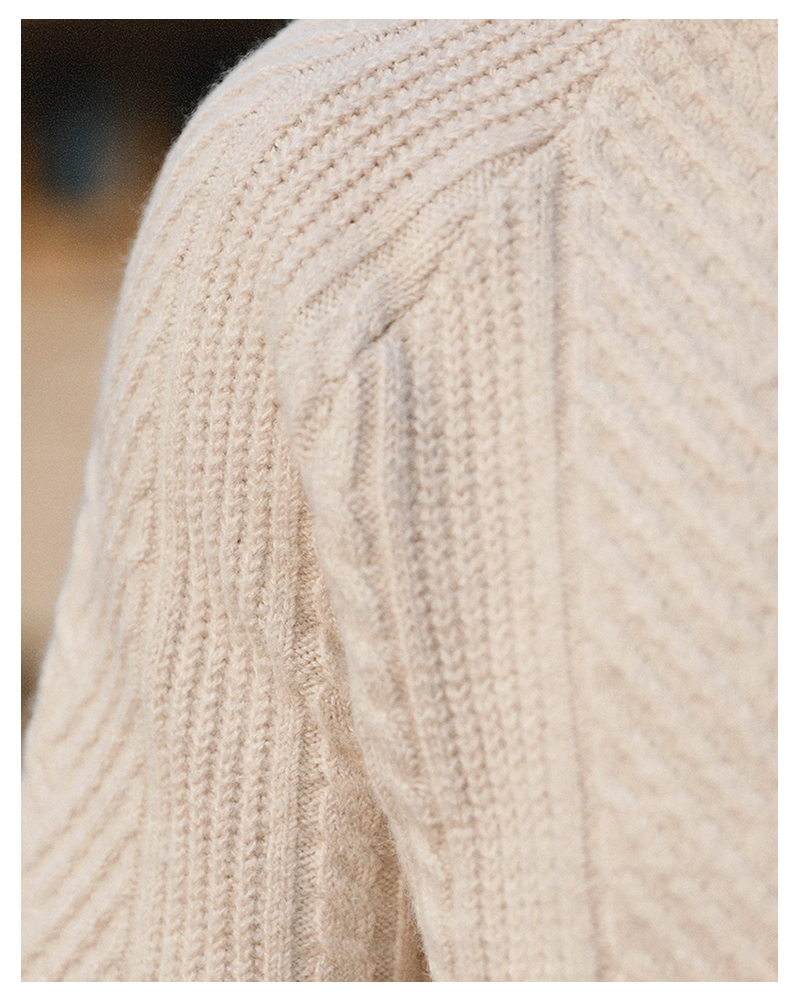 Men’s Cozy Cable Knit Long Sleeve Shirt – Warm Relaxed Fit Half-Button Sweater