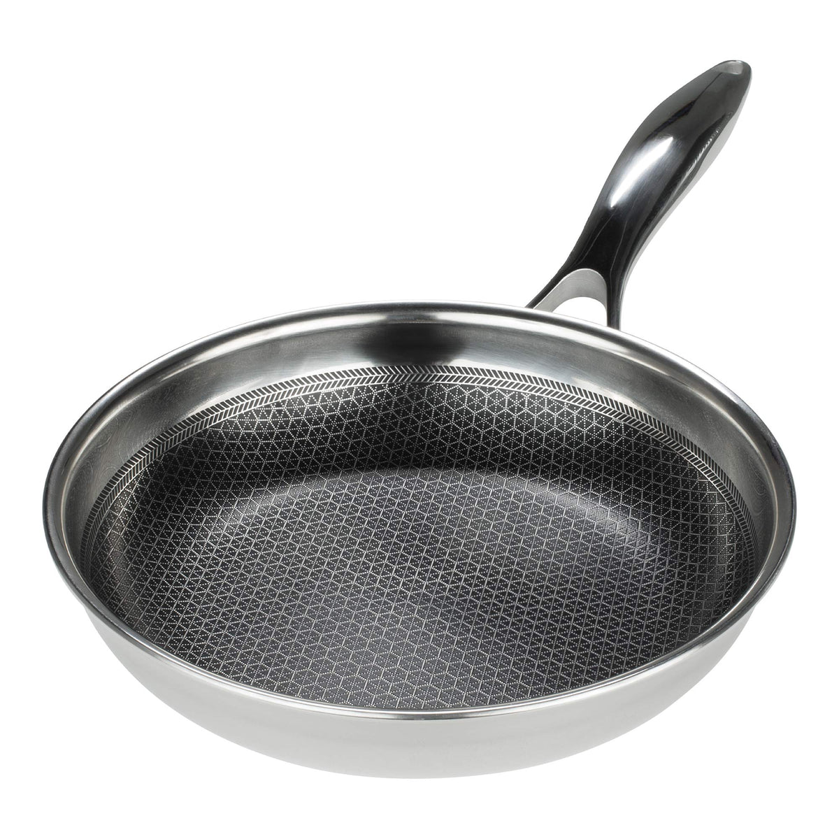 Black Cube 11-Inch Hybrid Fry Pan – Stainless Steel & Nonstick Skillet