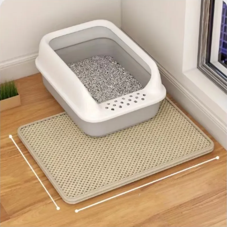 Double-Layer Cat Litter Mat – Anti-Tracking Litter Trapping Floor Mat