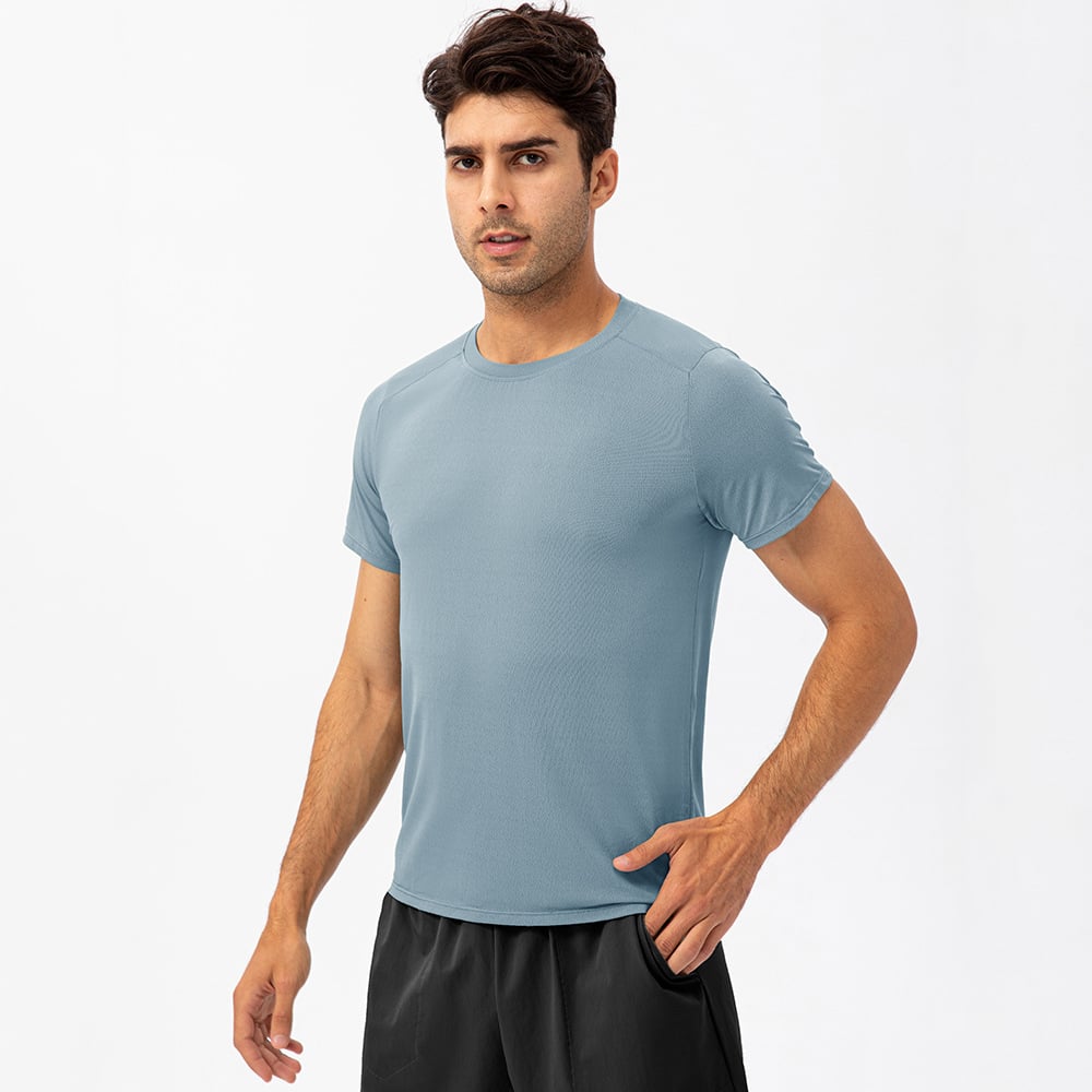Men’s Quick-Dry Breathable Fitness T-Shirt – Loose Fit Nylon Spandex Running & Workout Tee, S–XXL