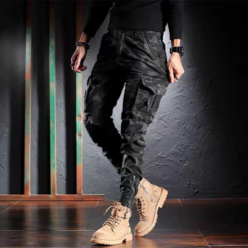 Men’s Oversized Camouflage Cargo Pants – Outdoor Utility Trousers