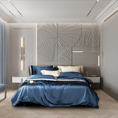 Luxury Double-Sided Silk Bedding Set – Elegant 4-Piece Bed Set