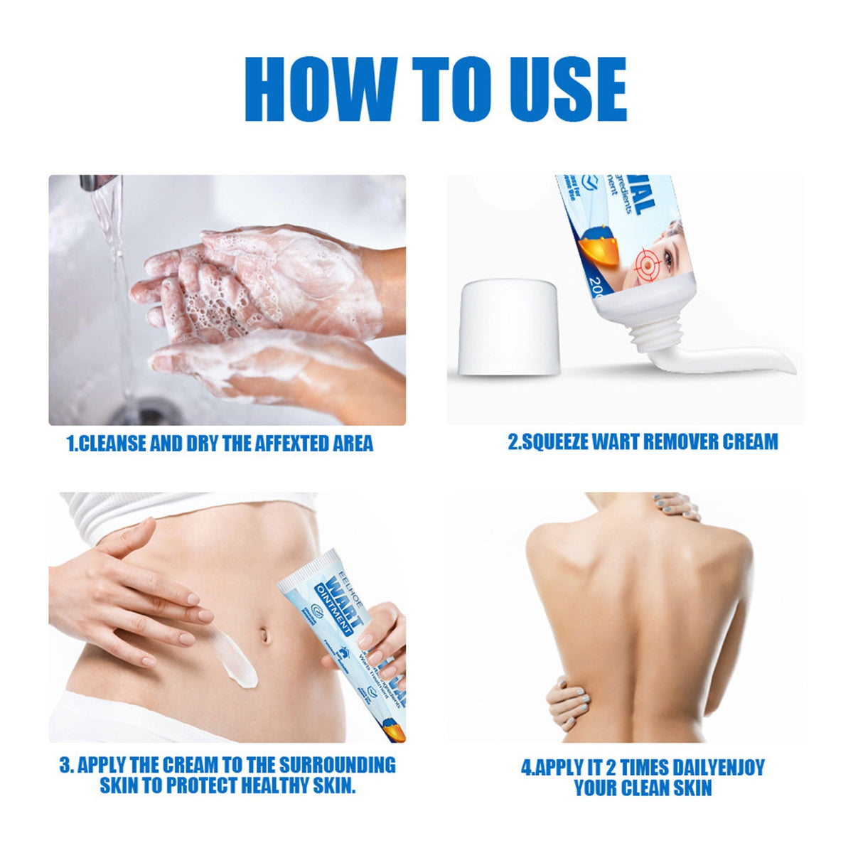 EELHOE Skin Repair Cream – Wart & Blemish Removal Cleansing Cream