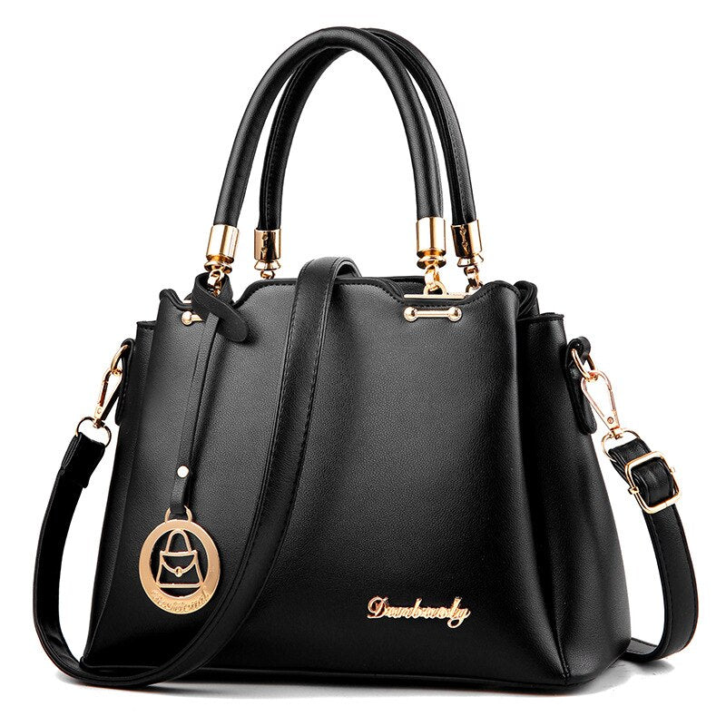 Portable Fashion Tote Bag for Women – Large Capacity PU Shoulder Handbag with Multi-Pocket Organization