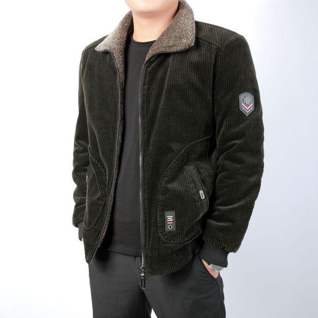 Men’s Loose Corduroy Cotton Jacket – Casual Winter Workwear Jacket