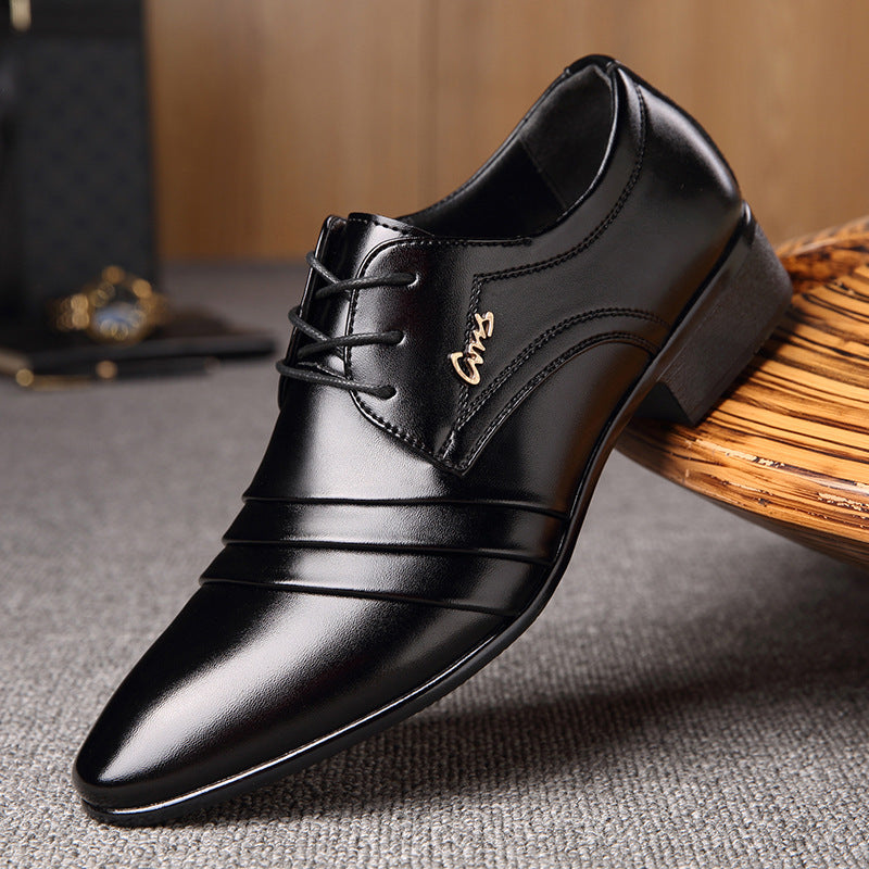 Men’s Korean Style Lace-Up Dress Shoes – Modern Summer Business Footwear
