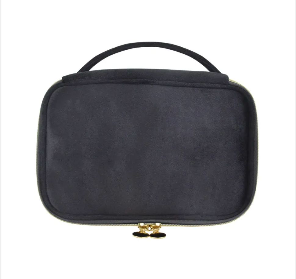 Portable Velvet Cosmetic Bag – Soft Makeup & Beauty Travel Organizer