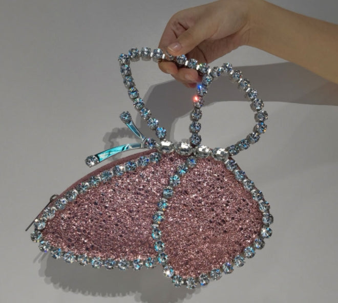 Luxury Rhinestone Butterfly Clutch Bag for Women – Sparkling Wedding, Party & Evening Crossbody Purse
