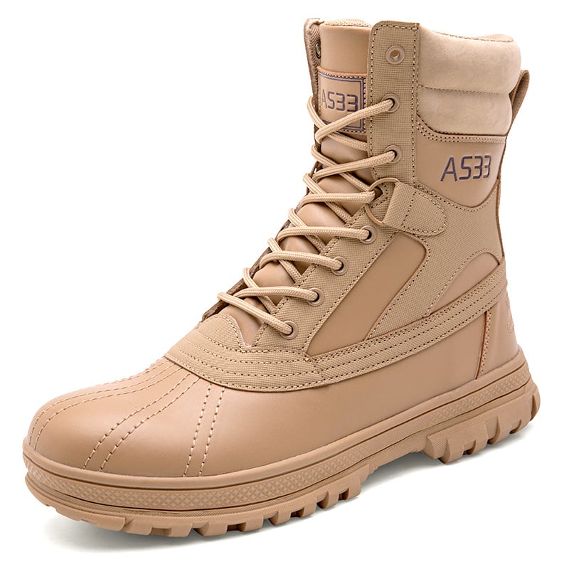 Men’s Thick-Soled High-Top Platform Leather Boots – Rugged Casual Footwear