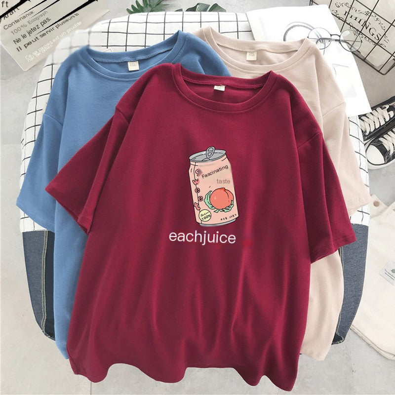 Plus Size Cotton Short Sleeve T-Shirt for Women