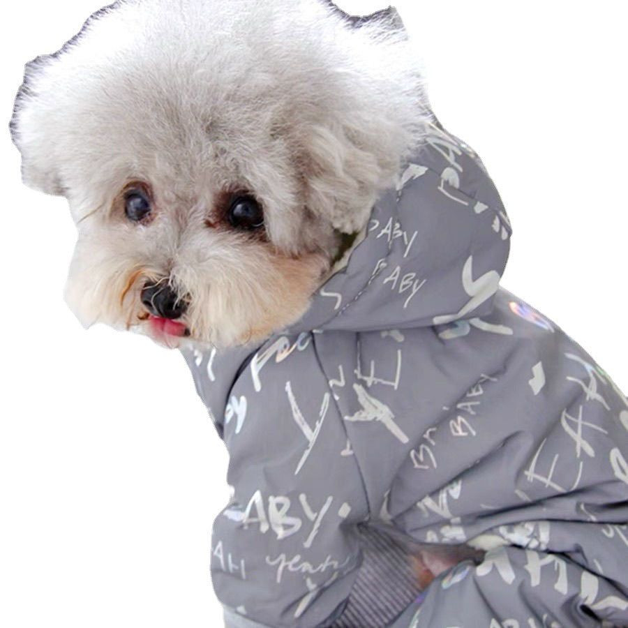 Reflective Cotton Dog Jacket – Warm Autumn & Winter Clothing for Dogs