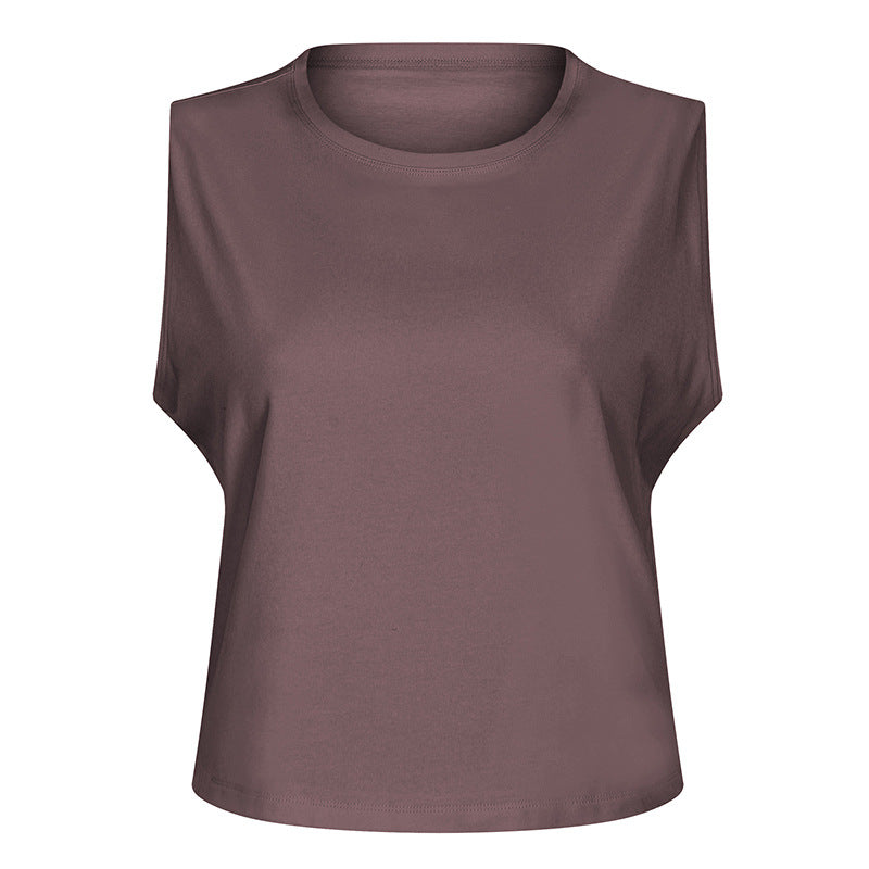 Women’s Cotton Quick-Dry Yoga Tank Top – Sleeveless Workout & Fitness Shirt