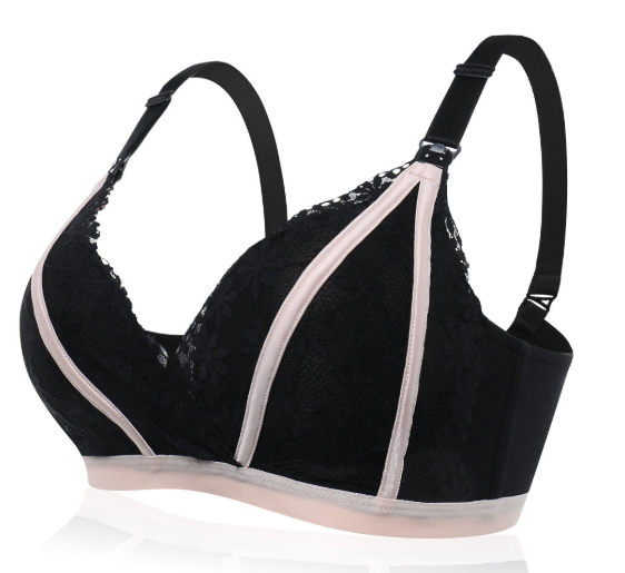 Lace Button Nursing Bra – Comfortable Breastfeeding & Maternity Bra for Women