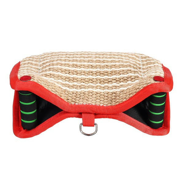 Hemp Dog Bite Pillow – Durable 12-Inch Training Tug & Fetch Toy