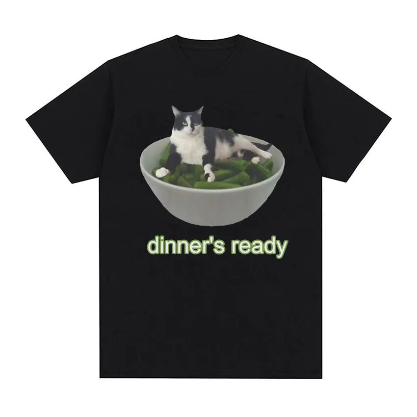 Humorous Cat Memory T-Shirt for Women - Summer Style