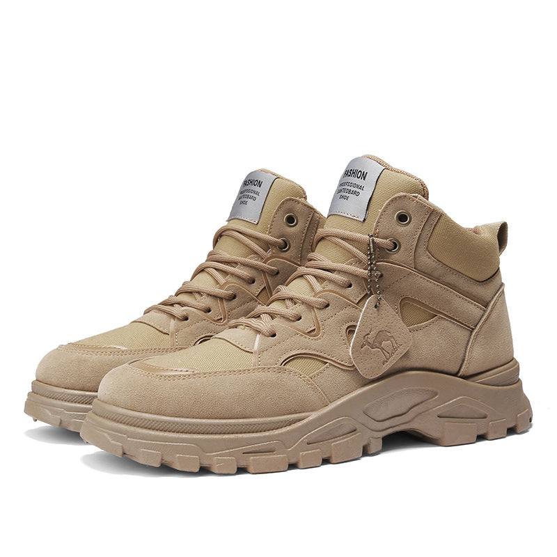 Men’s Retro High-Top Thick-Sole Boots – Fall & Winter Footwear