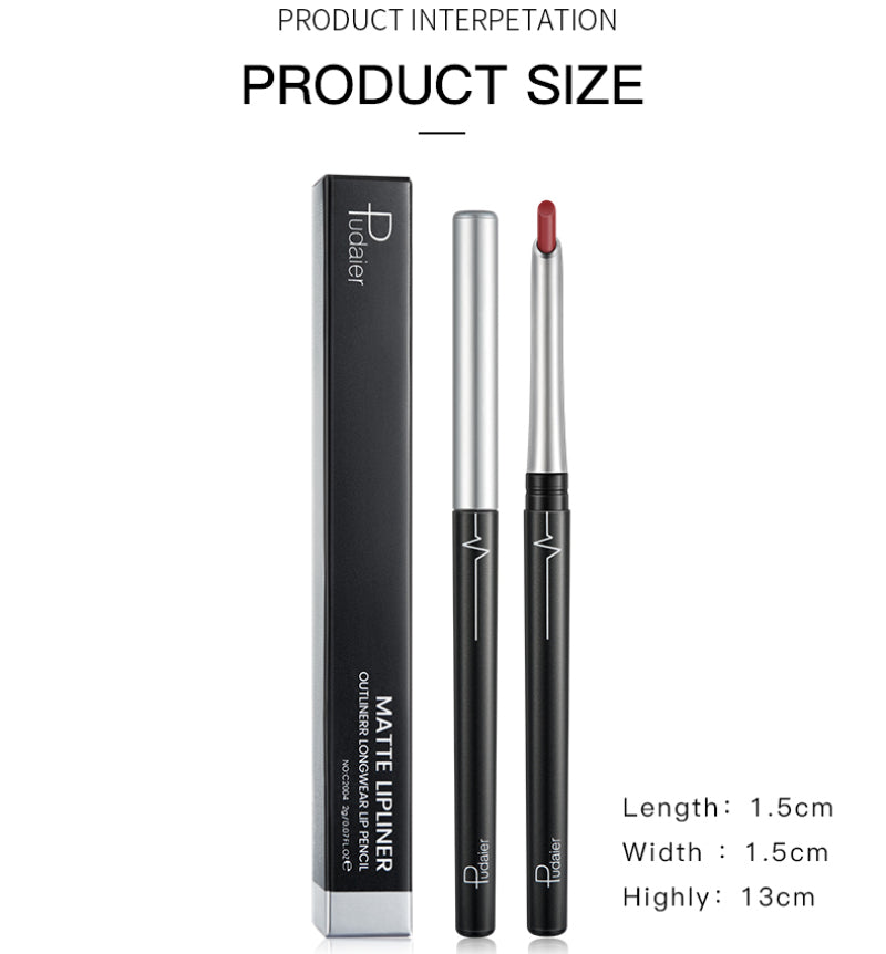 Matte Lip Liner and Eye Shadow Pencil - 17 Colors
