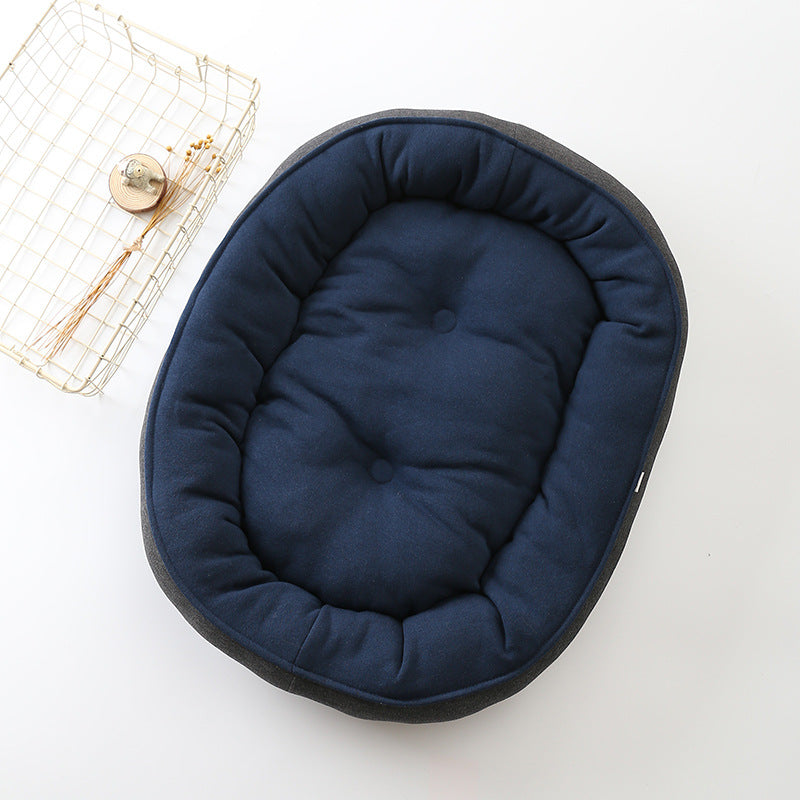 Reversible Pet Bed – Soft Velvet Cozy Nest for Dogs & Cats