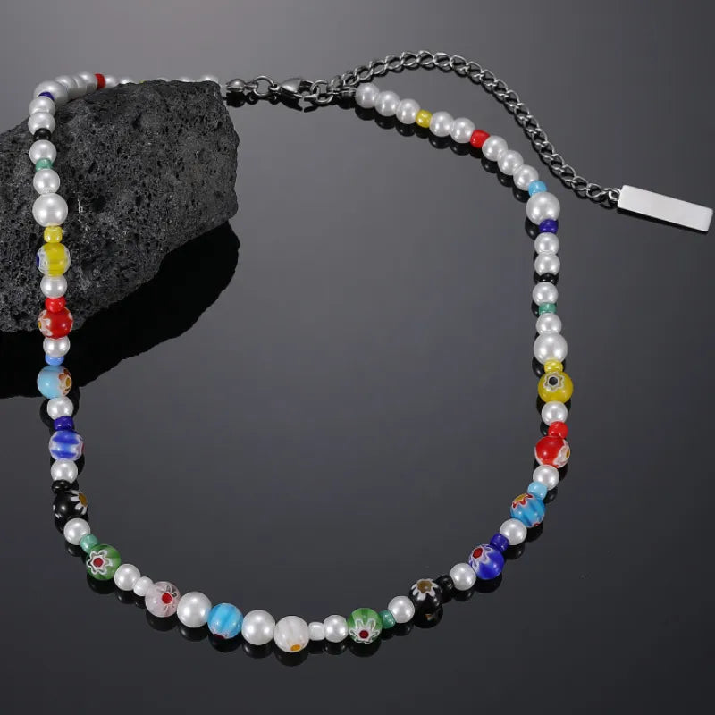 Colorful Handmade Beaded Necklace