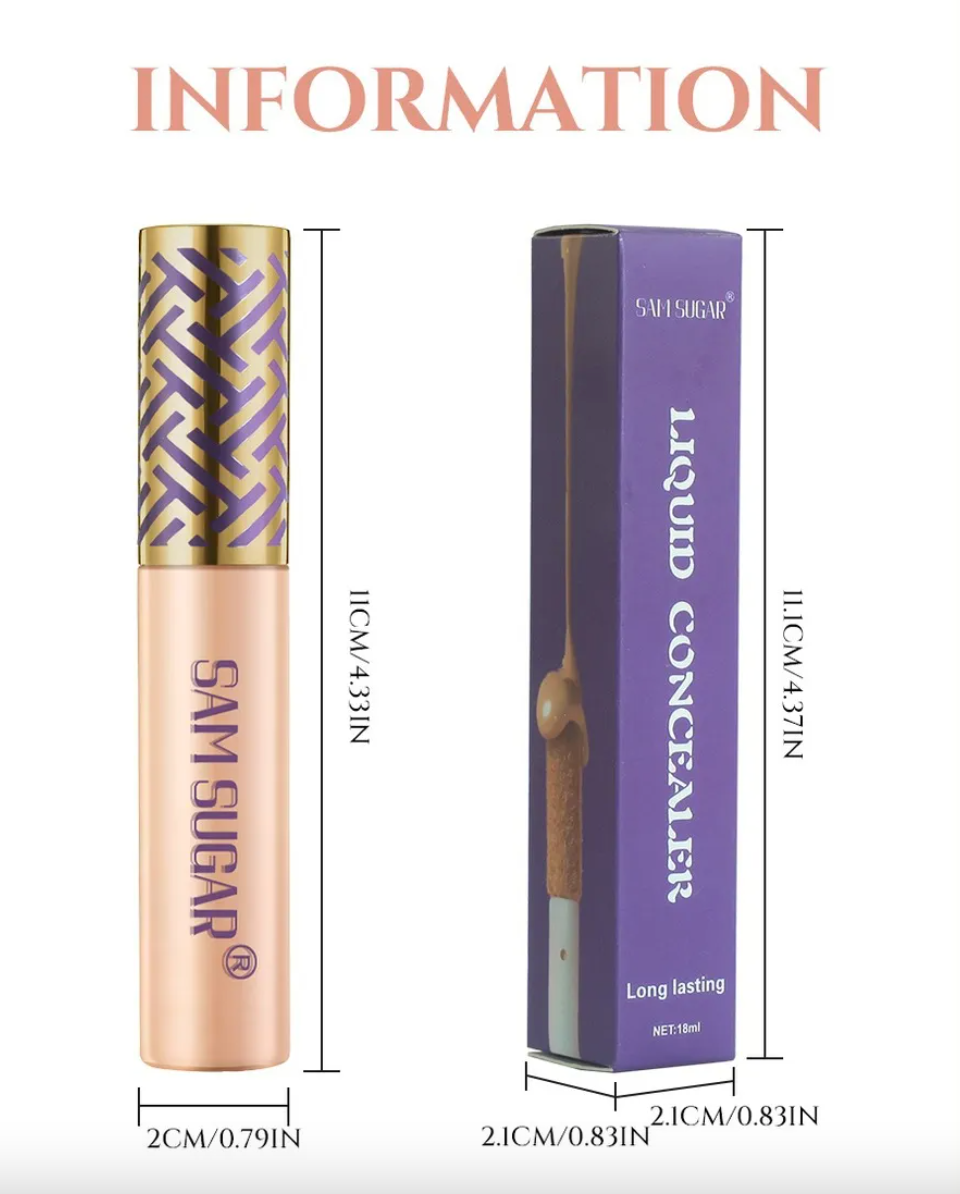 6-Color Liquid Concealer Set – Multi-Shade Face Makeup for Flawless Coverage