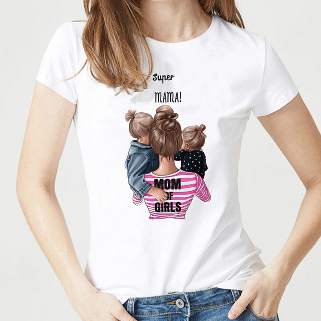 Fashionable Printed White Cotton T-Shirt for Women