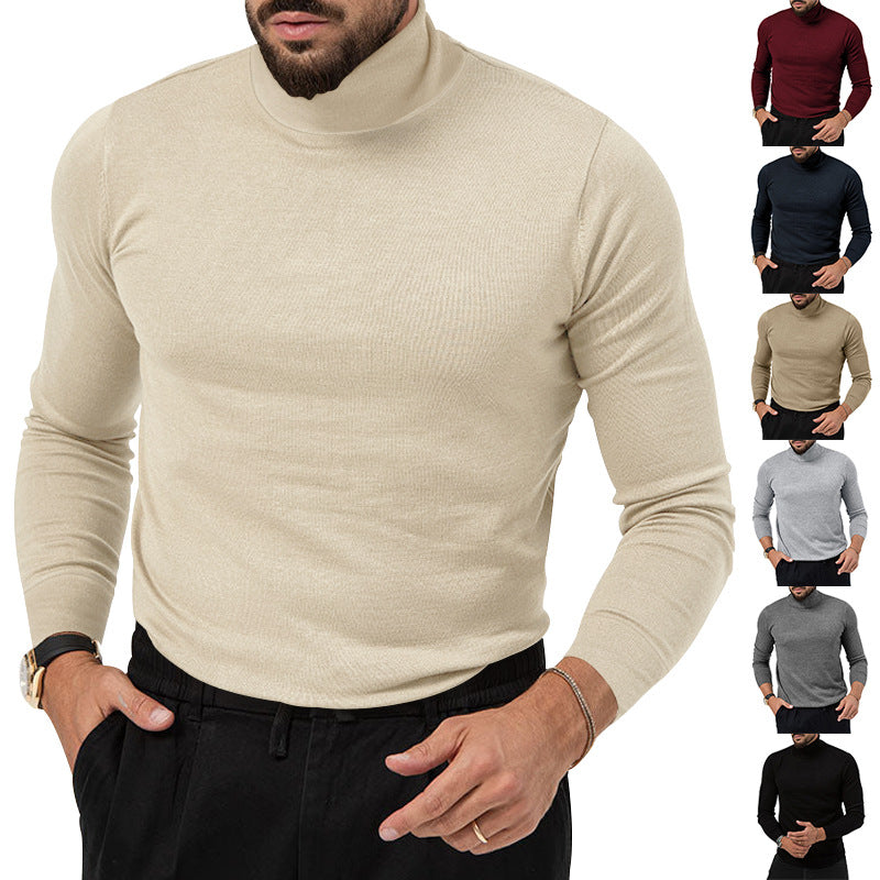 Men’s High-Elastic Turtleneck Cashmere Sweater – Warm Winter Knitwear – USA