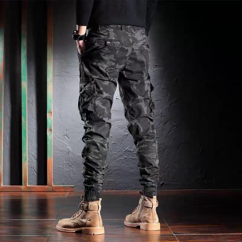 Men’s Oversized Camouflage Cargo Pants – Outdoor Utility Trousers