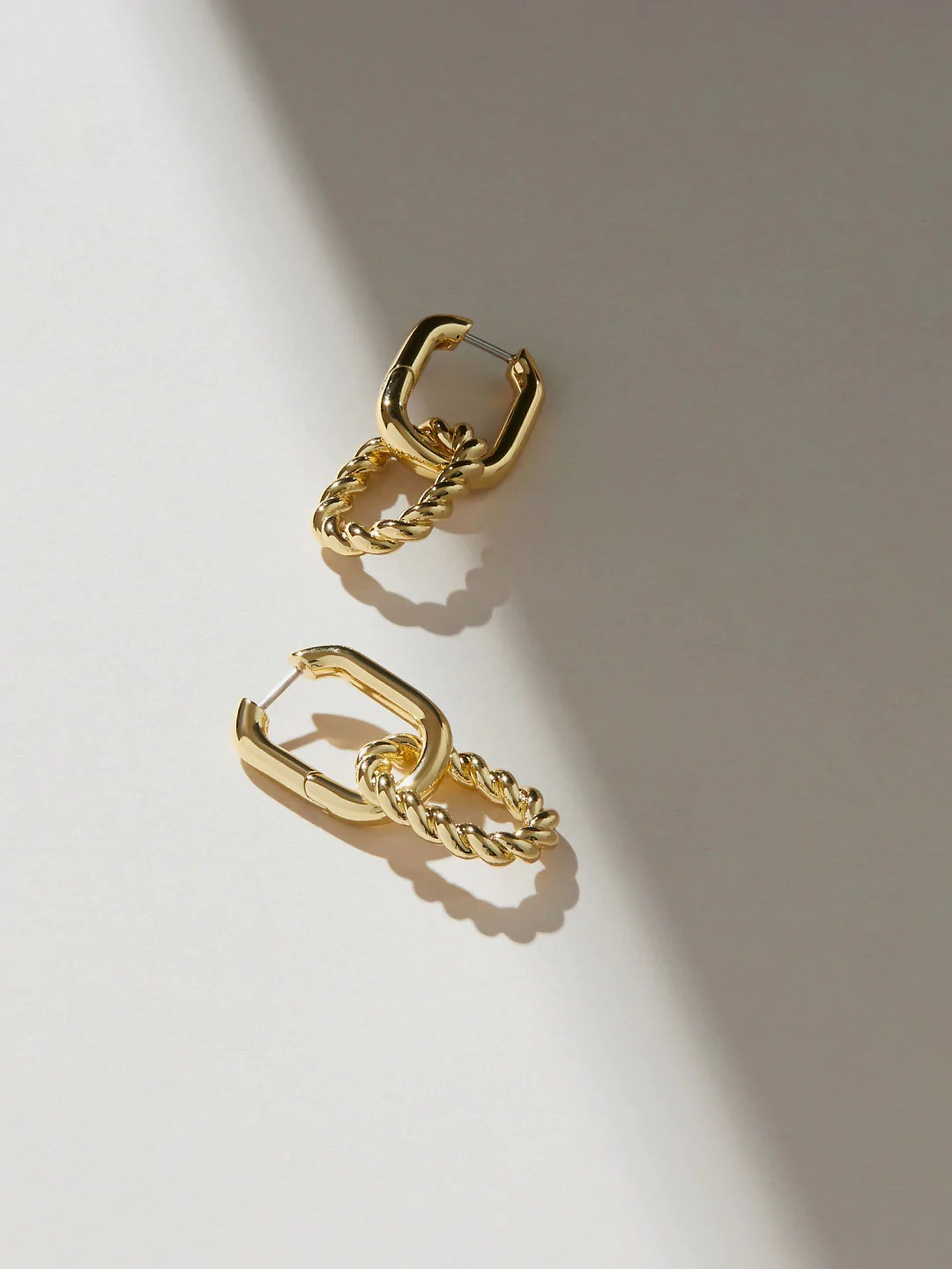 Sterling Silver Double Ring Earrings for Women – Elegant Modern Jewelry