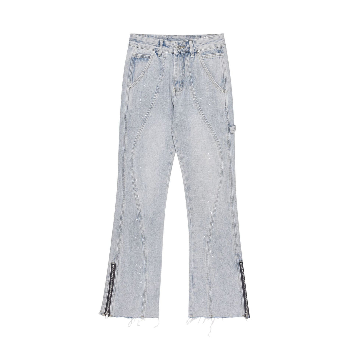 Men’s Simple Slightly Elastic Flare Jeans – Cotton Light Blue Korean-Style Denim, S–2XL