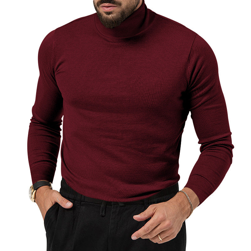 Men’s High-Elastic Turtleneck Cashmere Sweater – Warm Winter Knitwear – USA