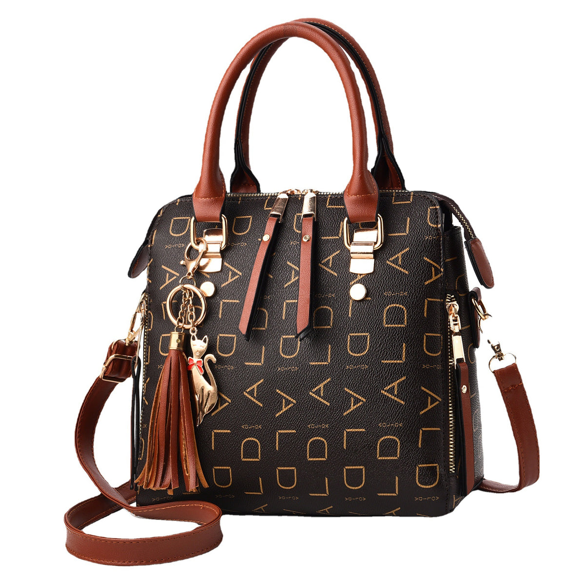 Fashion Shoulder Bag for Women – Large PU Leather Boston Tote with Multi-Pocket Storage