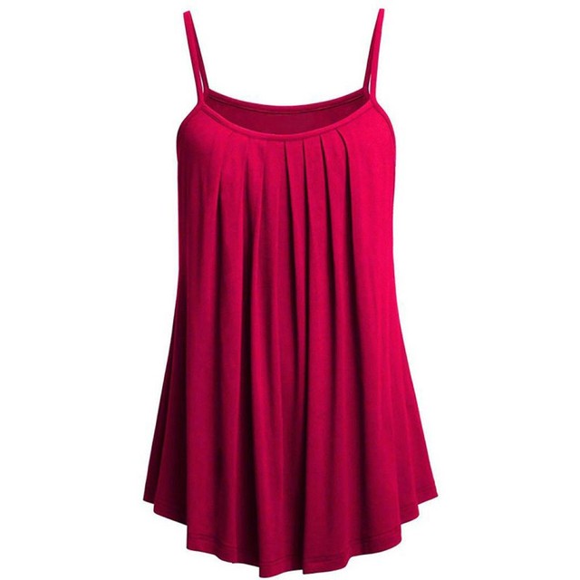 Women’s Chiffon Pleated Tank Top – Elegant Sleeveless Summer Blouse