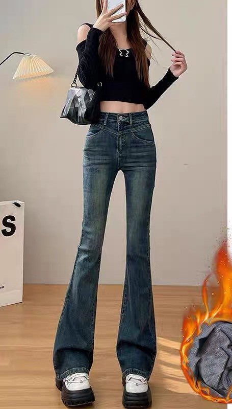 Women’s Cotton Jeans – Soft Stretch Denim with Cropped, Full-Length & Fleece-Lined Options, Sizes 25–32
